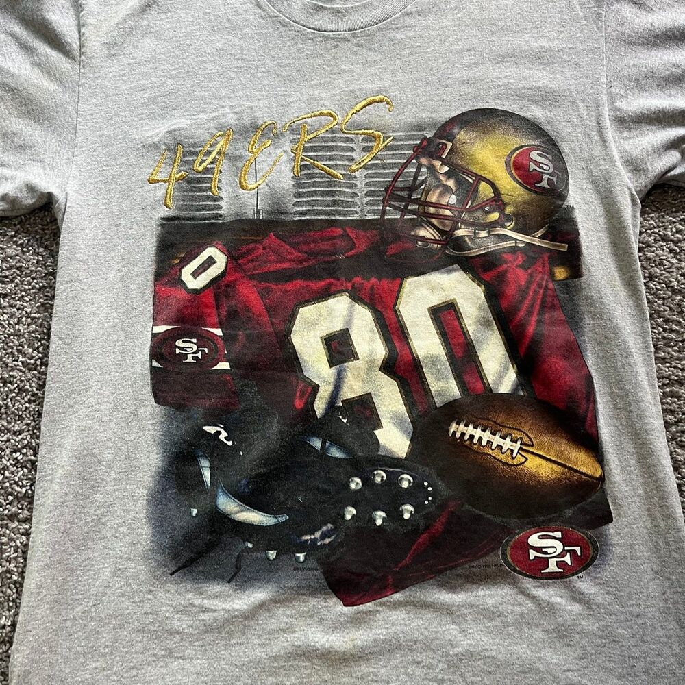 VTG 90s San Francisco 49ers Niners T Shirt Grey Lee Sport Mens Size L 1996 - Picture 2 of 8